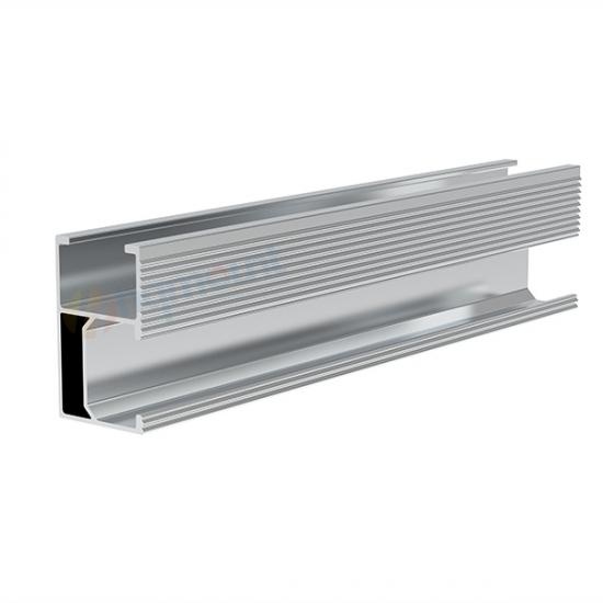 Aluminium-Solarschienenprofil, eloxiert silber