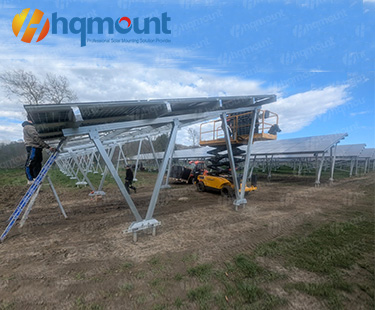 Solar-Carport für Solarpark verwendet