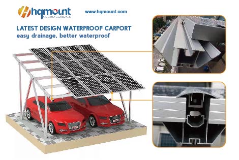 HQ MOUNT Wasserdichter Photovoltaik-Carport im neuesten Design
