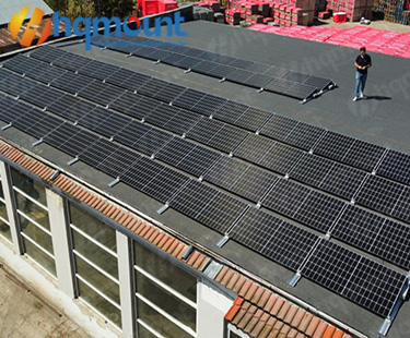 Neuestes Design HQ-BR4 Flachdach-Solarvorschaltgerät-Installationsprojekt
