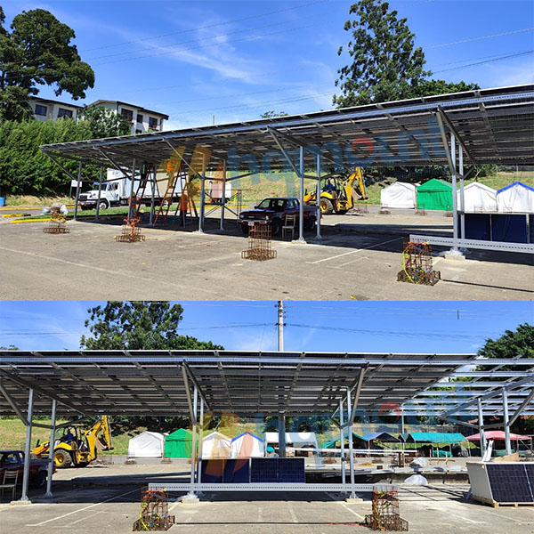 In Costa Rica wurde ein 900-kW-Solarcarport aus Stahl fertiggestellt.